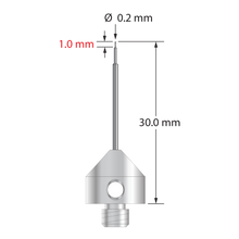 AFG-0230-C M5 0.2mm carbide ball stylus with stainless steel base, 30mm long by Q-Mark Manufacturing, Inc.