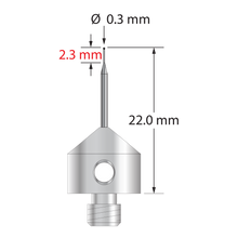 AFG-0322-SN M5 stylus with 0.3mm silicon nitride ball and stainless steel base, 22mm long by Q-Mark Manufacturing, Inc.