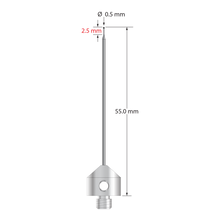 AFG-0555-SN M5 0.5mm silicon nitride ball stylus, stainless steel base, 55mm long by Q-Mark Manufacturing, Inc.