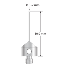 AFG-0730-Z M5 stylus with 0.7mm zirconia ball, carbide stem, and stainless steel base, 30mm long by Q-Mark Manufacturing, Inc.