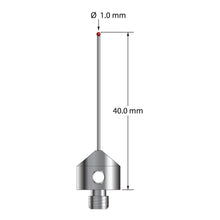 AFG-1040-DS.8 M5 stylus with 1.0mm ruby ball, carbide stem, and stainless steel base, 40.0mm long by Q-Mark Manufacturing, Inc.