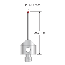 AFG-1329 M5 stylus with 1.35mm ruby ball, carbide stem, and stainless steel base, 29mm long by Q-Mark Manufacturing, Inc.