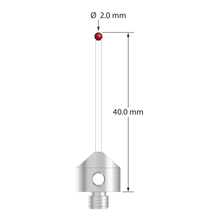 AFG-2040-C M5 stylus with 2.0mm ruby ball, ceramic stem, and stainless steel base, 40mm long by Q-Mark Manufacturing, Inc.