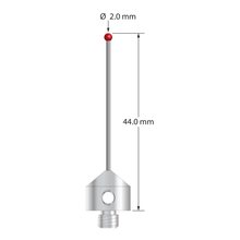 AFG-2044-DS1 M5 2.0mm ruby ball stylus with carbide stem and stainless steel base, 44.0mm long by Q-Mark Manufacturing, Inc.