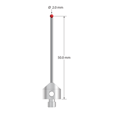 AFG-2051 M5 2.0mm ruby ball stylus with carbide stem and stainless steel base, 50mm long by Q-Mark Manufacturing, Inc.