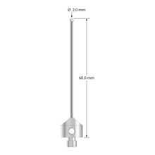 AFG-2060-D M5 stylus with 2.0mm solid diamond sphere, carbide stem, and stainless steel base, 60.0mm long by Q-Mark Manufacturing, Inc.
