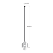 AFG-2070-SN M5 stylus with 2.0mm silicon nitride ball and stainless steel base, 70.0mm long by Q-Mark Manufacturing, Inc.