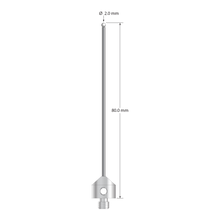 M5 stylus with 2.0 mm diameter zirconia ball, 1.5 mm diameter carbide stem, and 11.0 mm diameter x 10.0 mm long stainless steel base. Overall stylus length is 80.0 mm. Stylus weight is 7.32 grams.