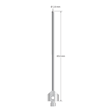 AFG-2085-CYL M5 stylus with 2.0mm carbide cylinder and stainless steel base, 85.0mm long.