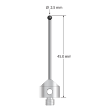 AFG-2545-SN M5 stylus with 2.5mm silicon nitride ball, carbide stem, and stainless steel base, 45mm long by Q-Mark Manufacturing, Inc.