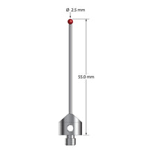 AFG-2555 M5 stylus with 2.5mm ruby ball, carbide stem, and stainless steel base, 55mm long by Q-Mark Manufacturing, Inc.