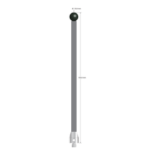 Low weight M5 stylus with 10.0 mm diameter silicon nitride ball, 6.0 mm diameter Therm-X carbon fiber stem, and 11.0 mm diameter x 13.0 mm long titanium base. Overall stylus length is 150.0 mm. Stylus weight is 10.86 grams. Compare to Zeiss 626105-1021-150.