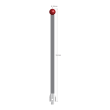 Low weight M5 stylus with 10.0 mm diameter ruby ball, 6.0 mm diameter Therm-X carbon fiber stem, and 11.0 mm diameter x 13.0 mm long titanium base. Overall stylus length is 150.0 mm. Stylus weight is 10.86 grams. Compare to Zeiss 626105-1020-150.