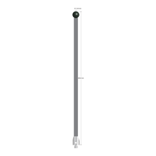 Low weight M5 stylus with 10.0 mm diameter silicon nitride ball, 6.0 mm diameter Therm-X carbon fiber stem, and 11.0 mm diameter x 13.0 mm long titanium base. Overall stylus length is 200.0 mm. Stylus weight is 13.06 grams. Compare to Zeiss 626105-1021-200.
