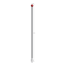 ATG-100250 M5 stylus with 10mm ruby ball, carbide stem, and stainless steel base, 250mm long by Q-Mark Manufacturing, Inc.