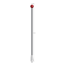 ATG-120210 M5 stylus with 12mm ruby ball, carbide stem, and stainless steel base, 210mm long by Q-Mark Manufacturing, Inc.