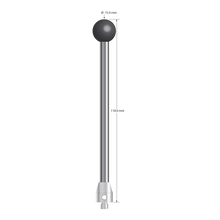 ATG-150118-DS6-SN M5 stylus, 15.0mm silicon nitride ball, carbide stem, stainless steel base, 118.0mm long.