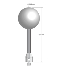 ATG-30075 M5 stylus with 30mm ceramic ball, carbide stem, and stainless steel base, 75mm long by Q-Mark Manufacturing, Inc.