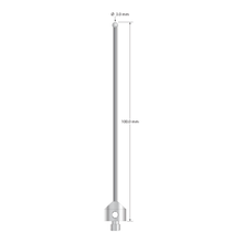 M5 stylus with 3.0 mm diameter solid diamond sphere, 2.0 mm diameter carbide stem, and 11.0 mm diameter x 10.0 mm long stainless steel base. Overall stylus length is 100.0 mm. Stylus weight is 9.73 grams.