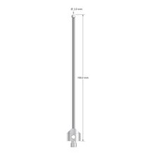 M5 stylus with 3.0 mm diameter zirconia ball, 2.0 mm diameter carbide stem, and 11.0 mm diameter x 10.0 mm long stainless steel base. Overall stylus length is 100.0 mm. Stylus weight is 9.73 grams.