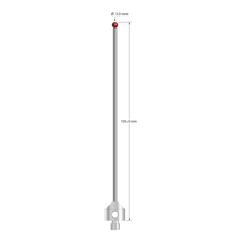 ATG-30105 M5 stylus with 3.0mm ruby ball, carbide stem, and stainless steel base, 105mm long.