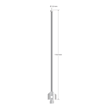 M5 stylus with 3.0 mm diameter zirconia ball, 2.0 mm diameter carbide stem, and 11.0 mm diameter x 10.0 mm long stainless steel base. Overall stylus length is 110.0 mm. Stylus weight is 10.18 grams.