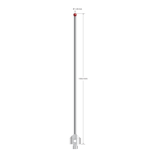 M5 stylus with 3.0 mm diameter ruby ball, 2.0 mm diameter carbide stem, and 11.0 mm diameter x 10.0 mm long stainless steel base. Overall stylus length is 120.0 mm. Stylus weight is 10.63 grams.