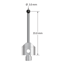 ATG-3036.5-SN M5 stylus with 3.0mm silicon nitride ball, carbide stem, and stainless steel base by Q-Mark Manufacturing, Inc.
