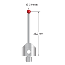 ATG-3036.5 M5 stylus, 3.0mm ruby ball, carbide stem, stainless steel base, 35mm long by Q-Mark Manufacturing, Inc.