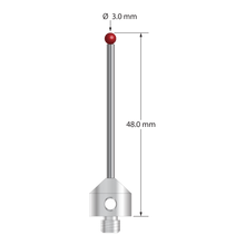 ATG-3048 M5 stylus with 3.0mm ruby ball, carbide stem, and stainless steel base, 48mm long by Q-Mark Manufacturing, Inc.