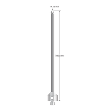 M5 stylus with 3.5 mm diameter zirconia ball, 2.5 mm diameter carbide stem, and 11.0 mm diameter x 10.0 mm long stainless steel base. Overall stylus length is 100.0 mm. Stylus weight is 11.72 grams.