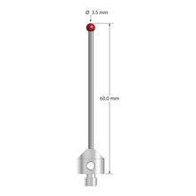 ATG-3560-DS2 M5 stylus with 3.5mm ruby ball, carbide stem, and stainless steel base, 60mm long by Q-Mark Manufacturing, Inc.