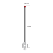 ATG-3575-DS2 M5 stylus with 3.5mm ruby ball, carbide stem, and stainless steel base, 75mm long by Q-Mark Manufacturing, Inc.