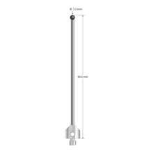 M5 stylus with 3.5 mm diameter silicon nitride ball, 2.5 mm diameter carbide stem, and 11.0 mm diameter x 10.0 mm long stainless steel base. Overall stylus length is 90.0 mm. Stylus weight is 11.04 grams.