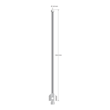M5 stylus with 4.0 mm diameter zirconia ball, 2.5 mm diameter carbide stem, and 11.0 mm diameter x 10.0 mm long stainless steel base. Overall stylus length is 120.0 mm. Stylus weight is 13.10 grams.