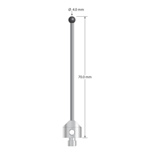 ATG-4070-DS2-SN M5 stylus, 4.0mm silicon nitride ball, carbide stem, stainless steel base, 70.0mm long by Q-Mark Manufacturing, Inc.