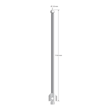 M5 stylus with 5.0 mm diameter zirconia ball, 3.5 mm diameter carbide stem, and 11.0 mm diameter x 10.0 mm long stainless steel base. Overall stylus length is 114.0 mm. Stylus weight is 19.75 grams.