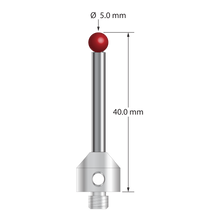 ATG-5040-DS3.5 M5 stylus with 5.0mm ruby ball, carbide stem, and stainless steel base, 40.0mm long by Q-Mark Manufacturing, Inc.