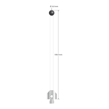 M5 stylus with 6.0 mm diameter silicon nitride ball, 3.5 mm diameter ceramic stem, and 11.0 mm diameter x 10.0 mm long anodized aluminum base. Overall stylus length is 100.0 mm. Stylus weight is 5.57 grams.
