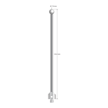 M5 stylus with 7.0 mm diameter zirconia ball, 3.5 mm diameter carbide stem, and 11.0 mm diameter x 10.0 mm long stainless steel base. Overall stylus length is 125.0 mm. Stylus weight is 21.65 grams.