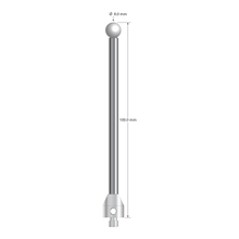 M5 stylus with 8.0 mm diameter zirconia ball, 5.0 mm diameter carbide stem, and 11.0 mm diameter x 12.0 mm long stainless steel base. Overall stylus length is 100.0 mm. Stylus weight is 30.35 grams.