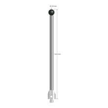 M5 stylus with 8.0 mm diameter silicon nitride ball, 5.0 mm diameter carbide stem, and 11.0 mm diameter x 12.0 mm long stainless steel base. Overall stylus length is 120.0 mm. Stylus weight is 36.01 grams.