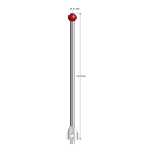 M5 stylus with 8.0 mm diameter ruby ball, 5.0 mm diameter carbide stem, and 11.0 mm diameter x 12.0 mm long stainless steel base. Overall stylus length is 120.0 mm. Stylus weight is 36.01 grams.