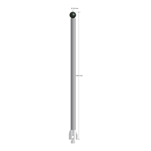 M5 stylus with 8.0 mm diameter silicon nitride ball, 6.0 mm diameter carbide stem, and 11.0 mm diameter x 13.0 mm long stainless steel base. Overall stylus length is 160.0 mm. Stylus weight is 65.60 grams. Compare to Zeiss 626105-0825-160.