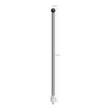 M5 stylus with 8.0 mm diameter silicon nitride ball, 6.0 mm diameter carbide stem, and 11.0 mm diameter x 13.0 mm long stainless steel base. Overall stylus length is 175.0 mm. Stylus weight is 71.72 grams. Compare to Zeiss 626105-0825-175.