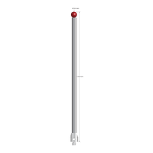 M5 stylus with 8.0 mm diameter ruby ball, 6.0 mm diameter carbide stem, and 11.0 mm diameter x 13.0 mm long stainless steel base. Overall stylus length is 175.0 mm. Stylus weight is 71.72 grams. Compare to Zeiss 626105-0824-175.