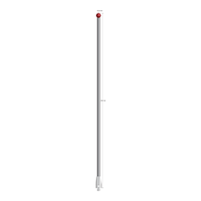 M5 stylus with 8.0 mm diameter silicon nitride ball, 6.0 mm diameter carbide stem, and 11.0 mm diameter x 20.0 mm long stainless steel base. Overall stylus length is 300.0 mm. Stylus weight is 122.63 grams. Compare to Zeiss 626105-0821-300.