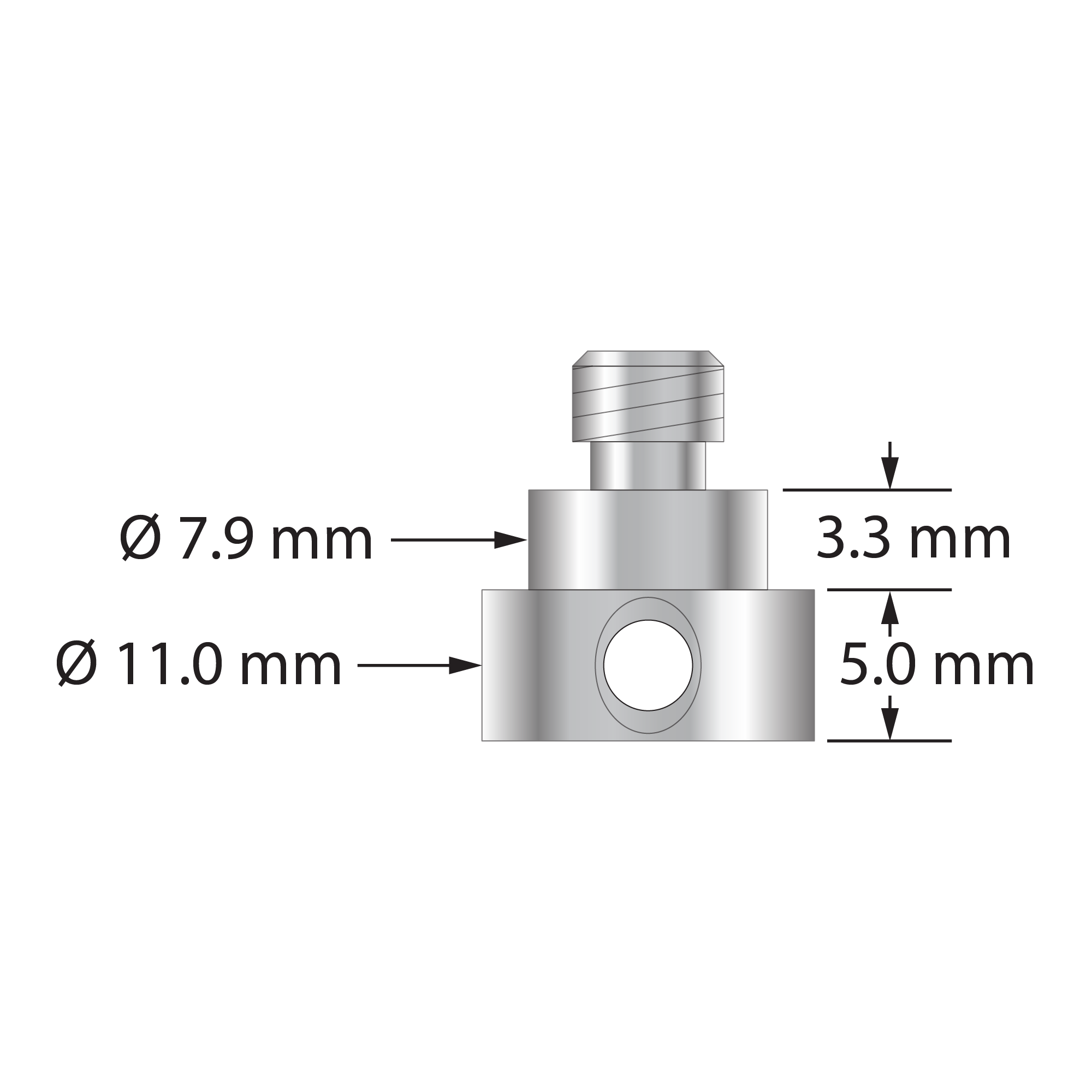 DS-300 M5 screw, stainless steel.