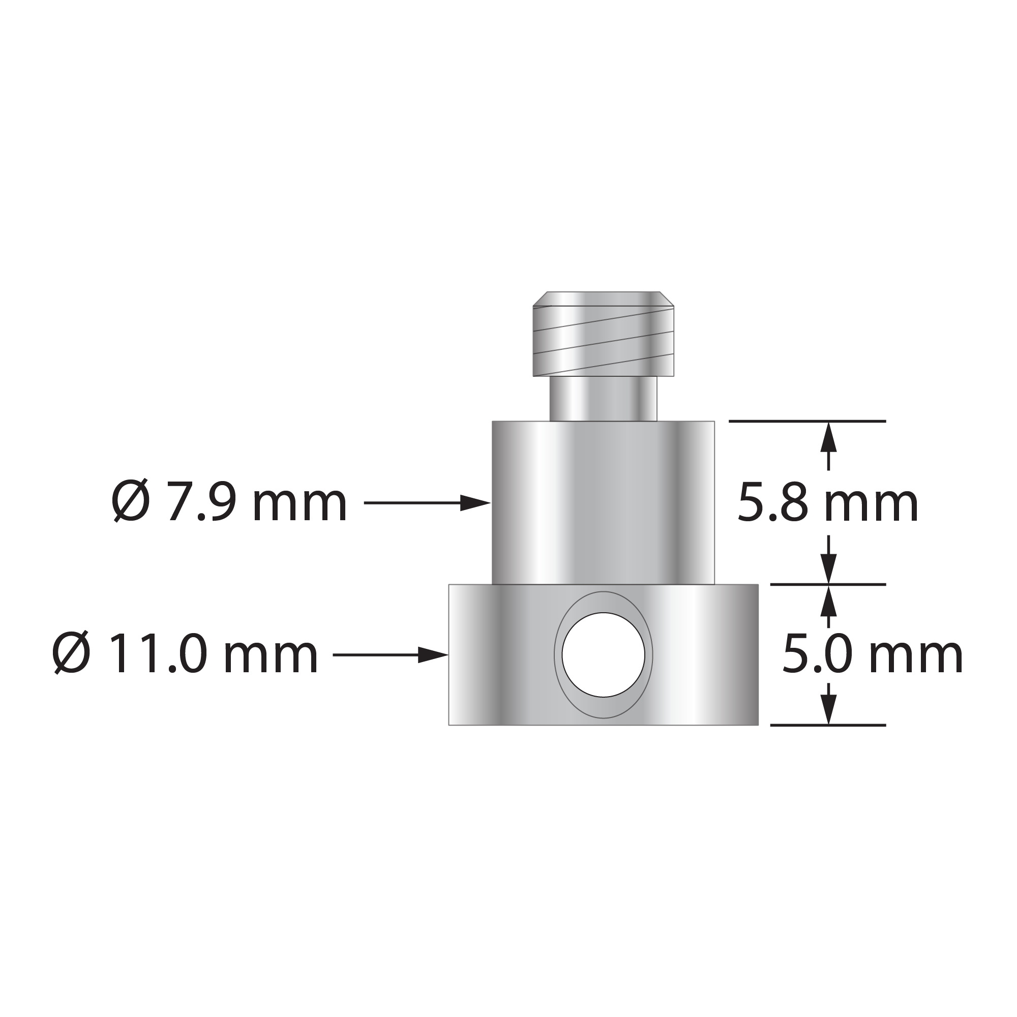 DS-400 M5 screw, stainless steel.