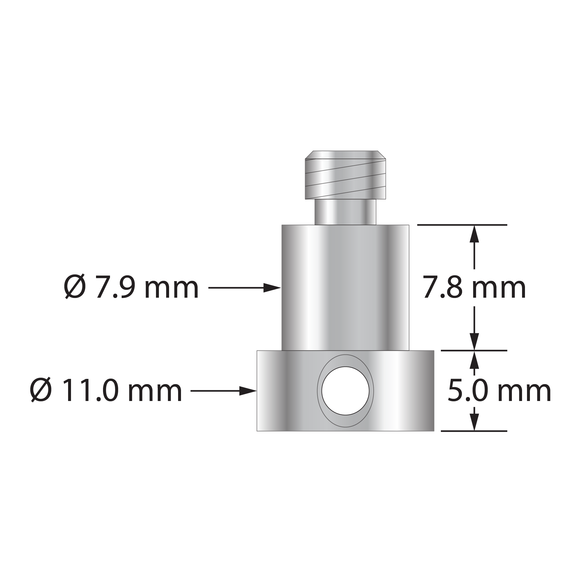 DS-600 M5 screw, stainless steel.